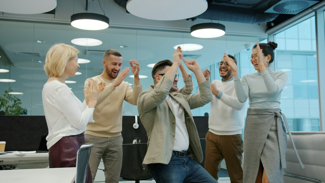diverse office team